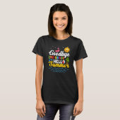T-shirt Adieu 2e année Enseignant élèves Hello Summe (Devant entier)