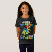 T-Shirt Adieu 2e grade T Rex Dinosaur (Devant entier)