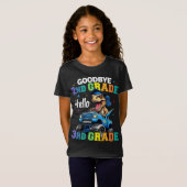 T-Shirt Adieu 2e grade T Rex Monster Truck (Devant entier)