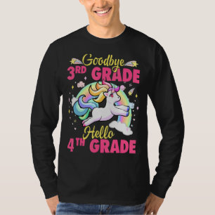 T-shirt Adieu 3e année Bonjour 4e année Unicorn Girls 20