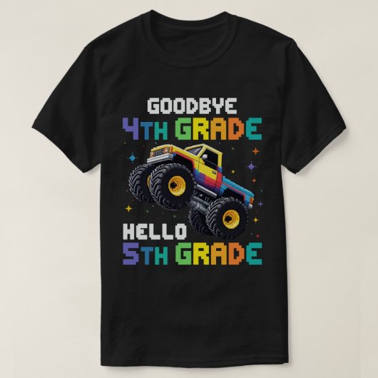 T-shirt Adieu 4e grade Monster Truck Graduation (Design devant)