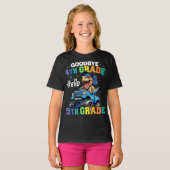 T-shirt Adieu 4e grade T Rex Monster Truck Graduation (Devant entier)