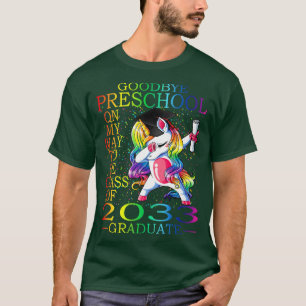 T-shirt Adieu Classe Préscolaire De 2033 Diplômé Bonjour K