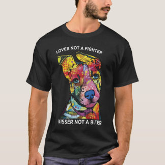 T-shirt Adieu pas un baiser de combat pas un Pitbull chien