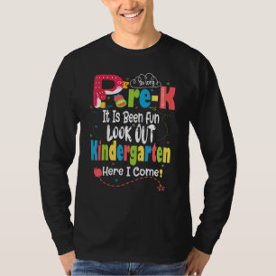 T-shirt Adieu pré-maternelle, attention, maternelle, j'arr