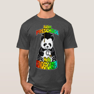 T-shirt Adios Preschool Hello Kindergarten Funny Happy Pan