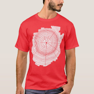 T-shirt Adirondack Mounts Adirondacks Park Tree Rings