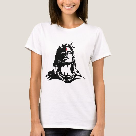 T-shirt Adiyogi Mahadev OM Namah Shivaya indou (Devant)