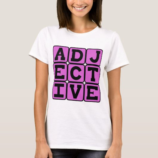 T-shirt Adjectif, Catégorie grammaticale (Devant)