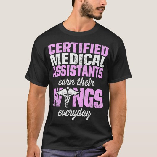 T-shirt Adjointe Médicale certifiée CMA Earl Wing Assistin (Devant)
