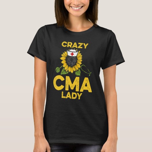 T-shirt Adjointe Médicale certifiée CMA Lady Assisting (Devant)