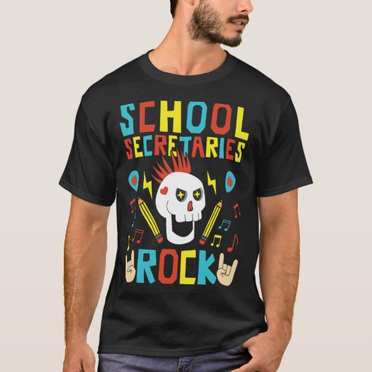 T-shirt Admin Assistant First Day of School School Secret (Devant)