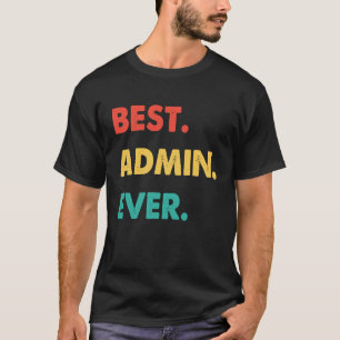 T-shirt Admin Retro Meilleur administrateur