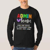 T-shirt Admin School Assistant Squad Principal Team Admini (Devant)