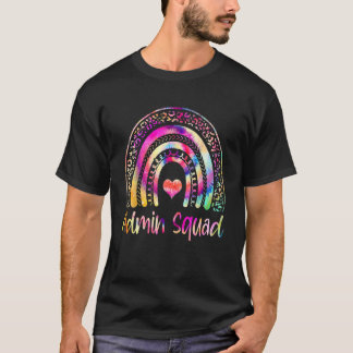 T-shirt Admin Squad Administrateur Tie Dye Rainbow First D