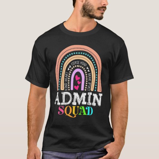 T-shirt Admin Squad Assistant de l'école Principal Crew Ad (Devant)