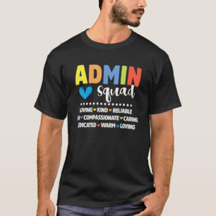 T-shirt Administrateur de l'équipe d'assistance scolaire d