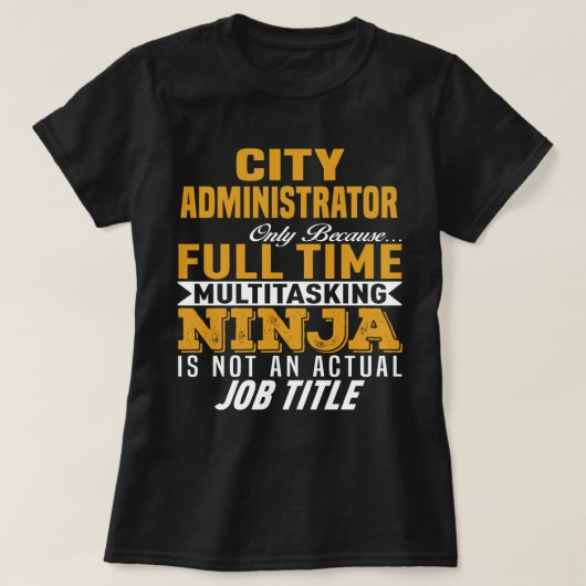 T-shirt Administrateur de ville (Design devant)