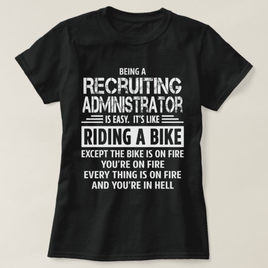 T-shirt Administrateur du recrutement (Design devant)
