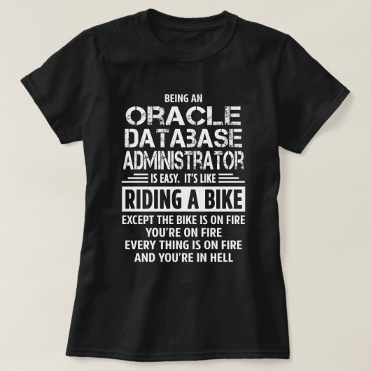 T-shirt Administrateur Oracle Database (Design devant)
