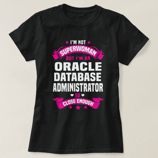T-shirt Administrateur Oracle Database (Design devant)
