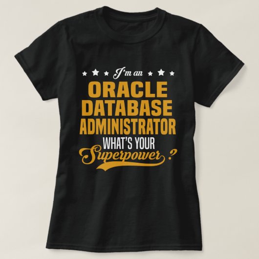T-shirt Administrateur Oracle Database (Design devant)