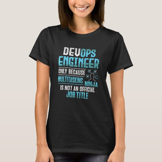 T-shirt Administrateur système et développeur Ninja multit (Devant)