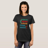 T-shirt Administrateur système fier de son patrimoine hisp (Devant entier)