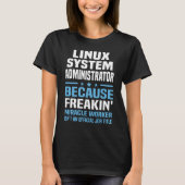 T-shirt Administrateur système Linux (Devant)