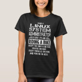 T-shirt Administrateur système Linux (Devant)