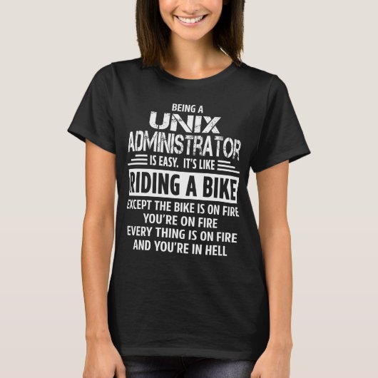 T-shirt Administrateur Unix (Devant)