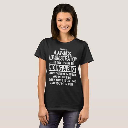 T-shirt Administrateur Unix (Devant entier)