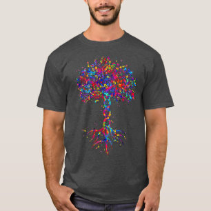 T-shirt ADN Arbre Vie Aquarelle Biologiste génétique Scien