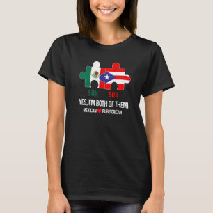 T-shirt ADN De Fierté Du Patrimoine Portoricain Et Mexicai