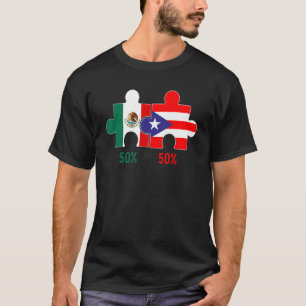 T-shirt ADN De Fierté Du Patrimoine Portoricain Et Mexicai