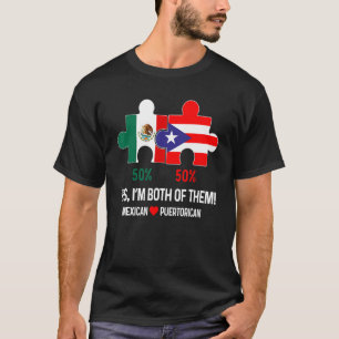 T-shirt ADN De Fierté Du Patrimoine Portoricain Et Mexicai