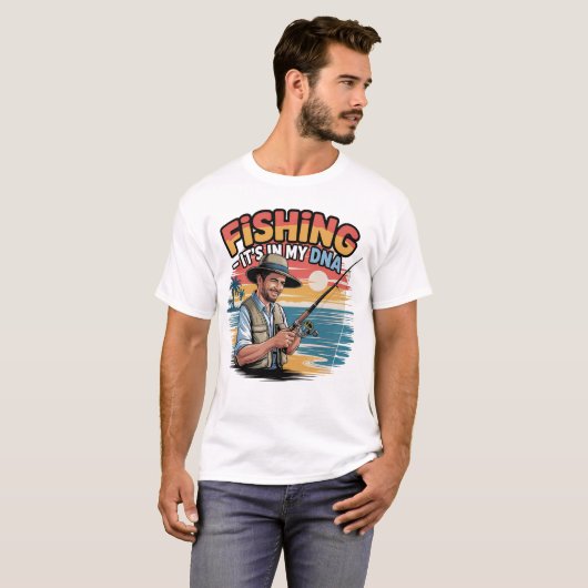 T-shirt ADN de pêche (Devant entier)