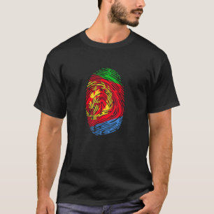 T-shirt ADN d'empreintes digitales du pays d'Érythrée