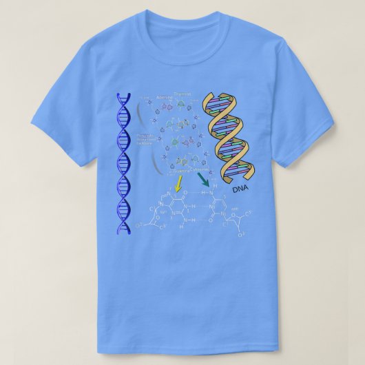 T-shirt ADN double hélix Formule chimique Molécules Scienc (Design devant)