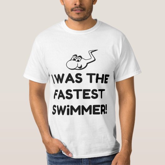 T-shirt ADN nageur le plus rapide (Devant)