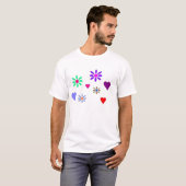 T-shirt Ado Coeurs et Fleurs (Devant entier)