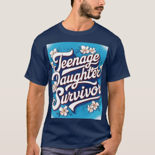 T-shirt Adolescent Fille Survivor Adolescent Papa Maman Pè
