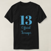 Adolescent officiel 13e anniversaire Ciel bleu noi