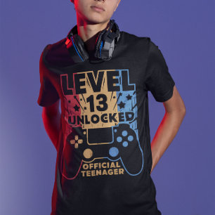 T-shirt Adolescent officiel 13e anniversaire niveau 13 dév