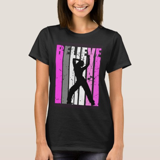 T-shirt Adolescente Équipe de Danse Believe Rose Danseuse (Devant)