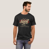 T-shirt Adolf Nom, Adolf nom de famille crest (Devant entier)