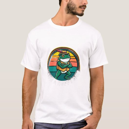 T-shirt ADOM Rétro Sunset Frog Motard (Devant)