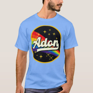 T-shirt Adon Rainbow Dans Le Style Vintage Espace