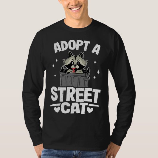 T-shirt Adopt A Street Cat Raccoon 1 (Devant)