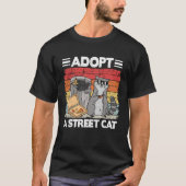 T-shirt Adopt A Street Cat Trash Can Garbage Panda Pizza R (Devant)